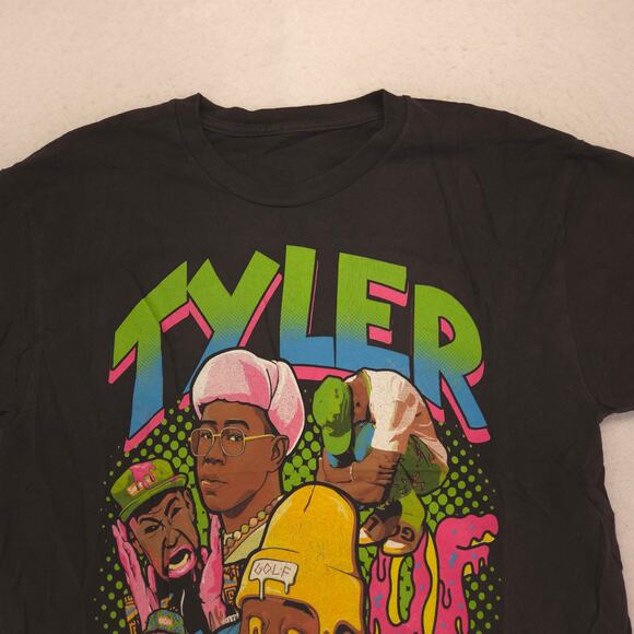 Tyler the Creator Rap Short Sleeve Crew Neck Graphic T Shirt Mens Size L Black - Picture 1 of 9